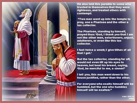 Luke 18:9-14 Parables of Jesus: The Pharisee and the Tax Collector-About Prayer | Jesus ...