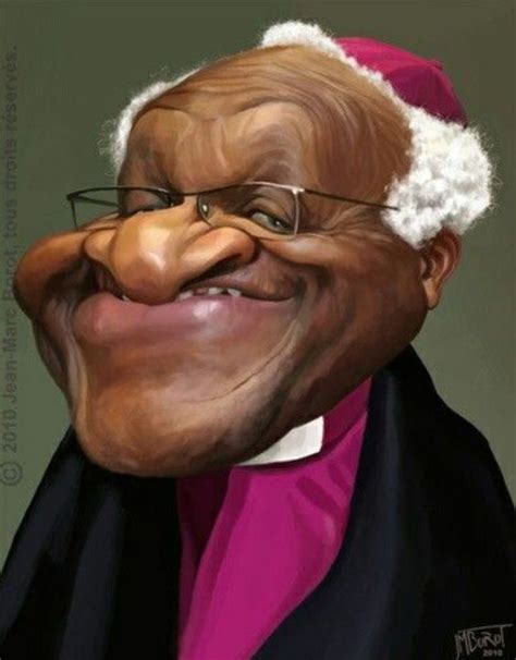 Desmond Tutu | Celebrity caricatures, Funny caricatures, Caricature sketch