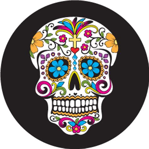 Rosco 86717 Day of the Dead Sugar Skull Multi-Color Glass Pattern ...