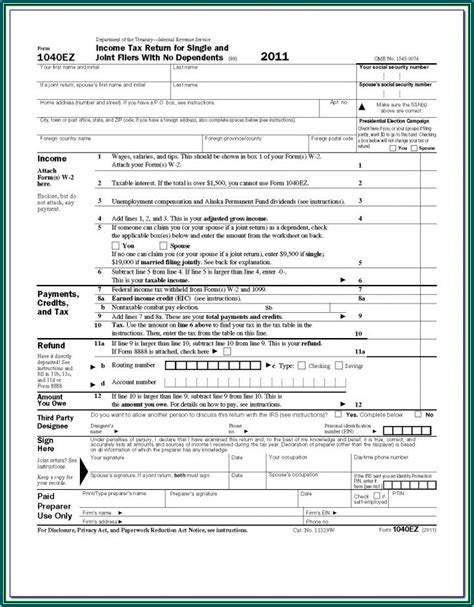 Irs Tax Form 1040ez 2020 - Form : Resume Examples #qeYzgN5V8X