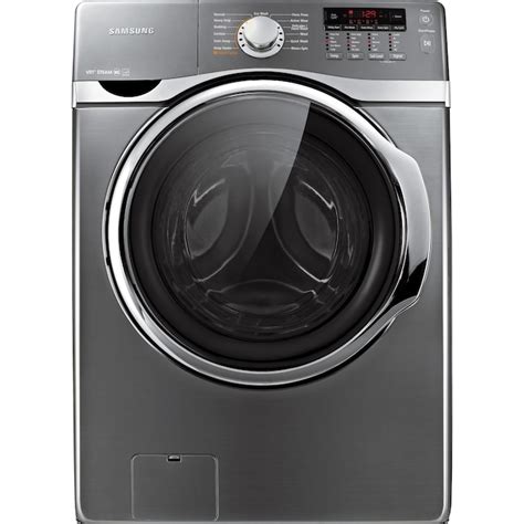 Samsung 3-cu ft High Efficiency Stackable Steam Cycle Front-Load Washer (Platinum) in the Front ...