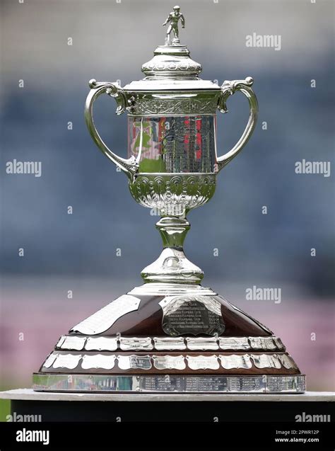 The Scottish Cup on display before the Scottish Cup semi-final match at ...