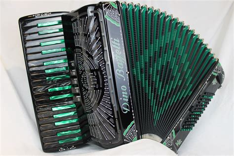 NEW Black Emerald Decorated Dino Baffetti Studio II Piano Accordion LMM 34 72