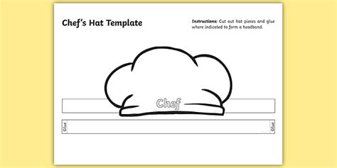 A Chef Hat Craft Template for F-2 Students | Arts & Crafts