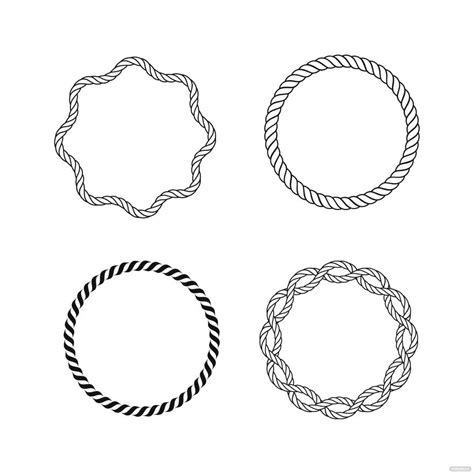 Rope Circle Vector in Illustrator, JPG, SVG, PNG, EPS - Download ...