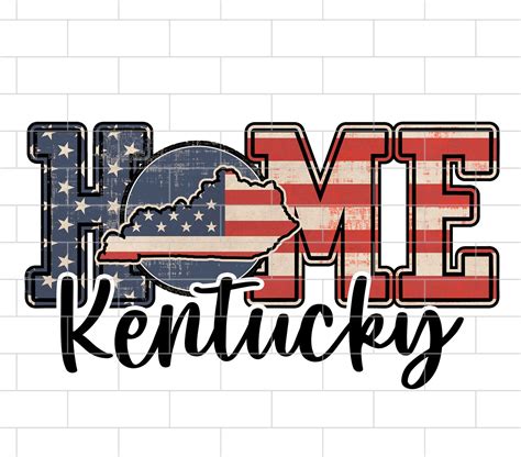 Kentucky American Flag PNG Kentucky Home Sublimation Designs | Etsy