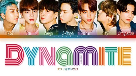 BTS Dynamite Lyrics (방탄소년단 Dynamite 가사) [Color Coded Lyrics/Eng] - YouTube Music