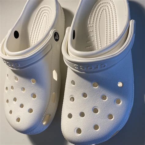 White crocs ⋆ ˚｡⋆୨୧˚ Size: Men’s 8/Women’s... - Depop