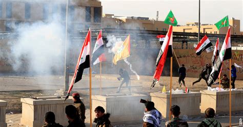 Iraq Protests Swarm U.S. Embassy Again, Dispersing Amid Tear Gas - The ...