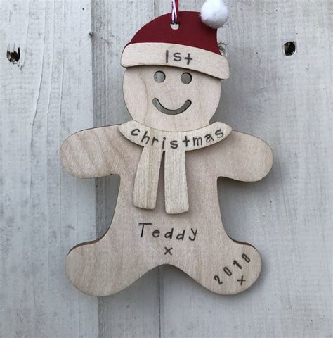 personalised 1st christmas tree decoration by kitty's | notonthehighstreet.com