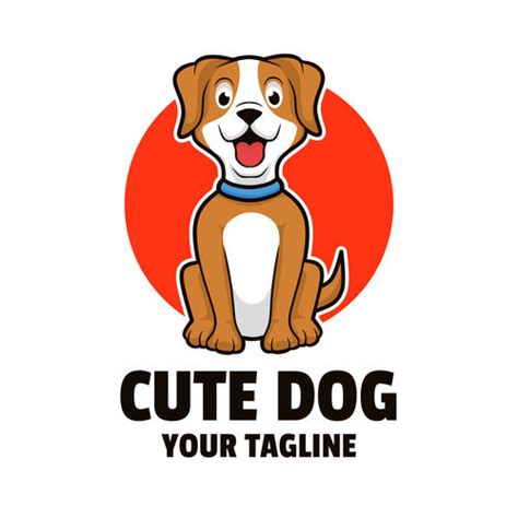 Cute dog logo vector free download