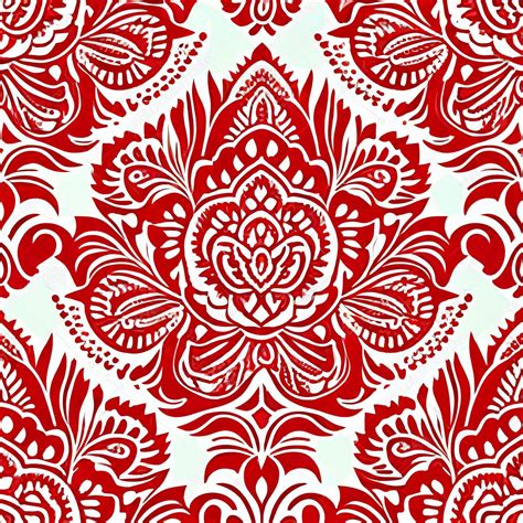 red and white floral pattern on a white background. . 23045042 Stock Photo at Vecteezy