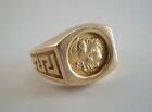 Ancient Greek 4th Century BC Gold Coin Ring - 14K Gold Setting - Circa 1980's | eBay