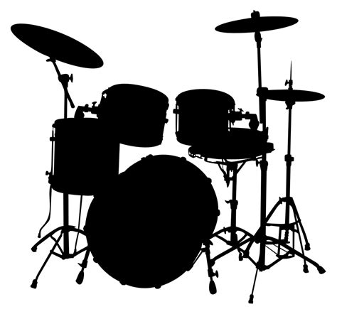 Silhouette clipart drum set, Silhouette drum set Transparent FREE for download on WebStockReview ...