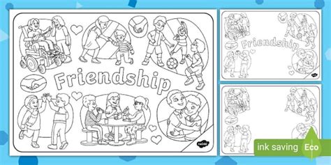 Let's Doodle About Friendship Colouring Pages - Colouring and Drawing