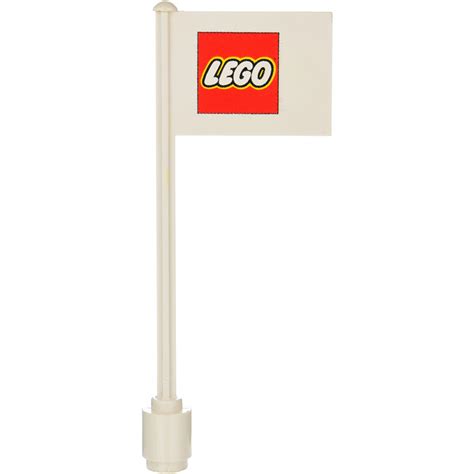 LEGO Flag on Ridged Flagpole with Small LEGO Logo (3596) | Brick Owl - LEGO Marketplace