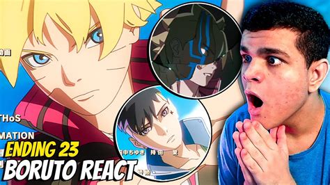 VÁRIAS REFERENCIAS! BORUTO ENDING/ENCERRAMENTO 23 REACT - YouTube