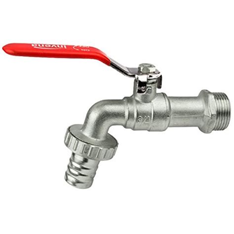 Buy 1/2" Garden BIB TAP Water Lever Type Valve RED Handle + Garden Hose ...