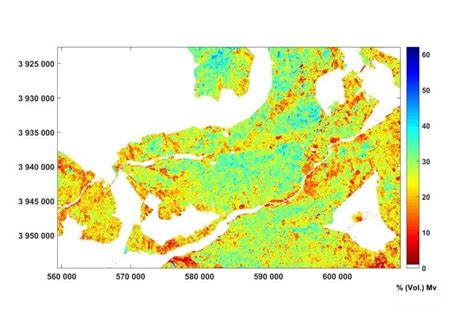 Soil moisture map from the 24 December 2016, produced from the... | Download Scientific Diagram