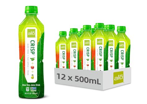 ALO Drink | ALO Crisp Aloe Vera Juice Drink | Fuji Apple + Pear Flavor ...