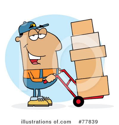 Delivery Man Clipart #77838 - Illustration by Hit Toon