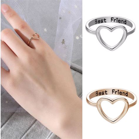 Best Friend Heart Ring - Size US 7 - | Best friend rings, Friend rings ...