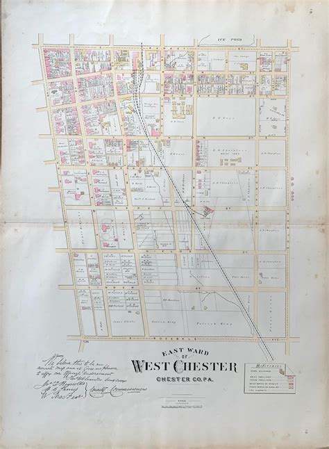 West Chester Borough Map, Original 1883 Chester County Pennsylvania Farm Atlas, East Ward - Etsy