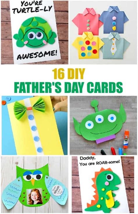 16 simple DIY Father's Day Cards- HOMEMADE at it's best!