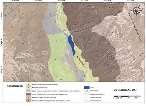 Lithological map of the Santa Cruz river area | Download Scientific Diagram