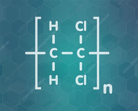 Polyvinylidene chloride polymer chemical structure - Stock Image - F027/9304 - Science Photo Library