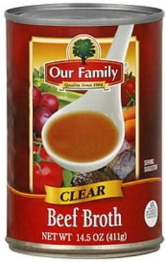 Our Family Beef, Clear Broth - 14.5 oz, Nutrition Information | Innit