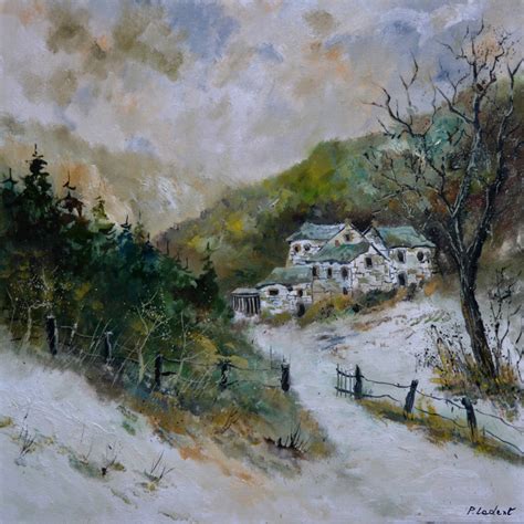 Snowy landscape Painting by Pol Ledent - Jose Art Gallery