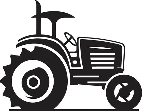 Rural Tractor Vector Graphic Old School Tractor Silhouette 33952698 ...