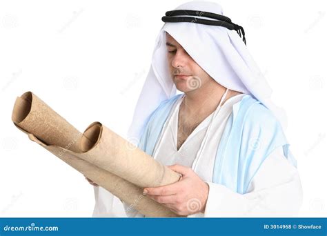 Biblical Man Reading Scroll Stock Photo - Image of jesus, isolated: 3014968