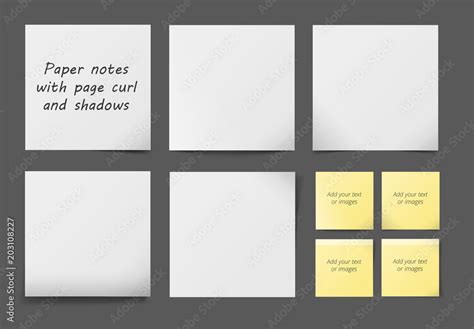 6 Sticky Note Layouts Stock Template | Adobe Stock