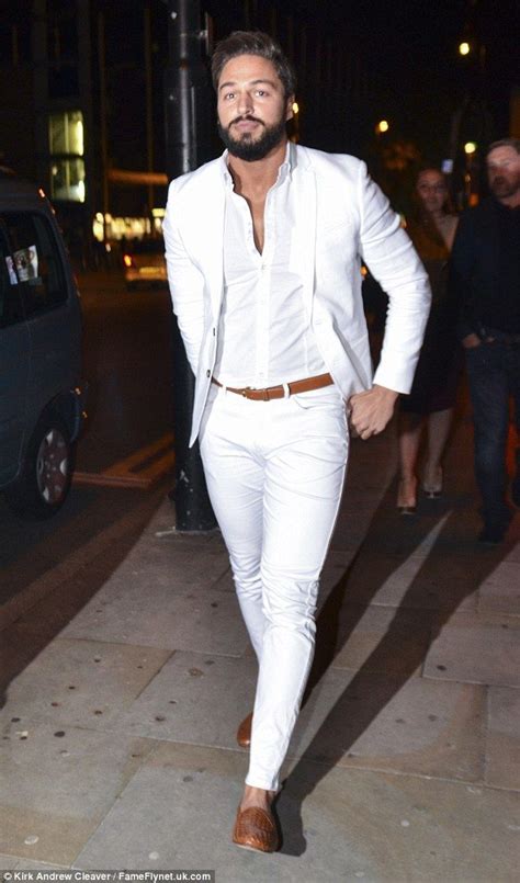 Mario Falcone and Emma McVey match in white as they hit Manchester ...