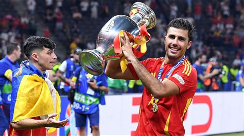 Rodri celebrates career-best day as Spain win Euro 2024