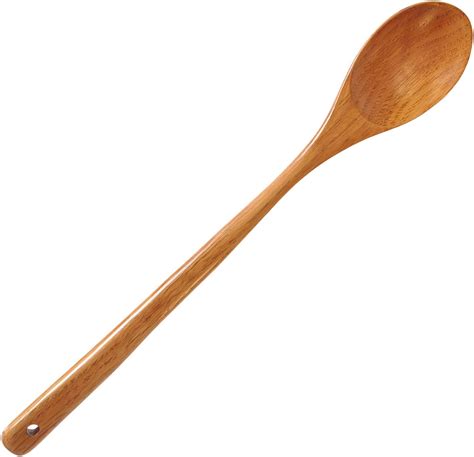 Long Handle Wooden Mixing Spoon, 16.5 inch Large Wooden Spoons Wood Soup Spoons for Kitchen ...