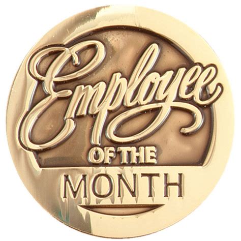 Round Employee Of The Month Lapel Pin With Presentation Card | Presentation cards, Employee ...