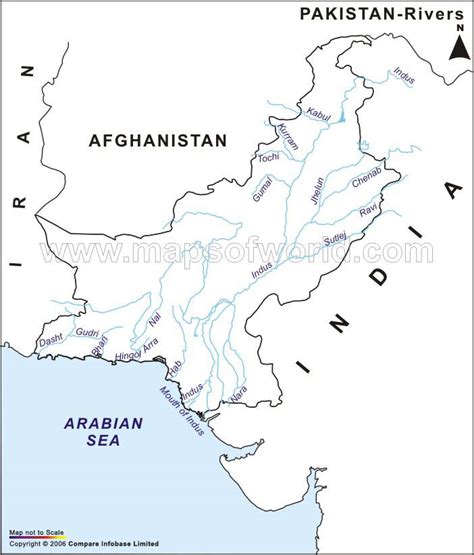 Pakistan River Map Map, Pakistan Map, India Map, 60% OFF