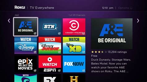 Here are all of the TV Everywhere Channels in the Roku Channel Store