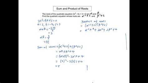 Sum And Product Of The Roots Calculator