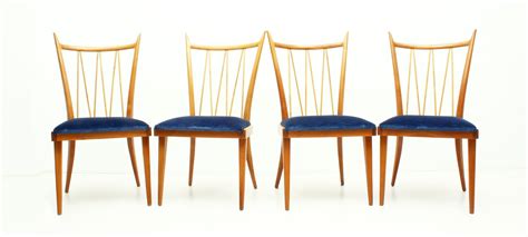 Set Of 4 Cherry Wood Dining Chairs | MID-CENTURY furniture, art & accessories :: We ship ...