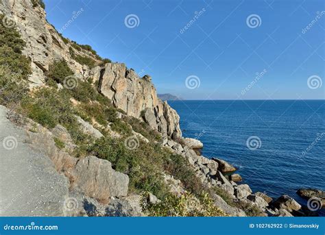 Landscapes of the Crimea Peninsula. Stock Photo - Image of blue ...