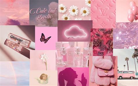 Pink Aesthetic Macbook , Pink Collage Laptop HD wallpaper | Pxfuel