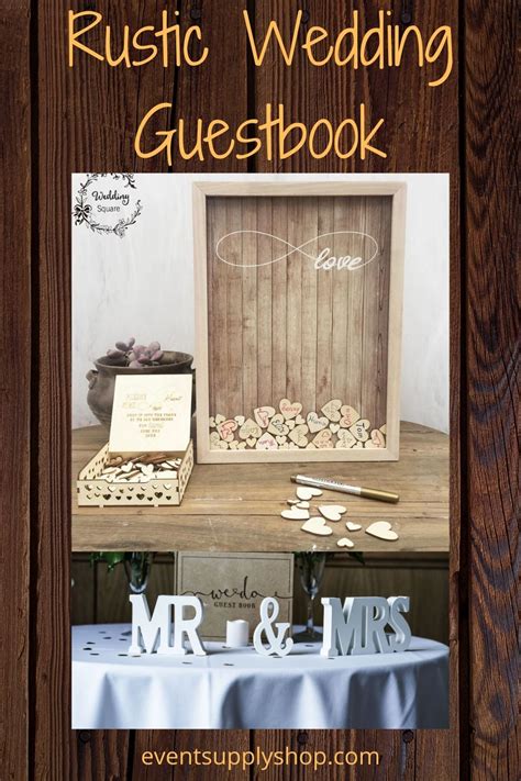 Rustic Sweet Wedding Guestbook | Wedding guest book, Rustic wedding guest book, Rustic wedding