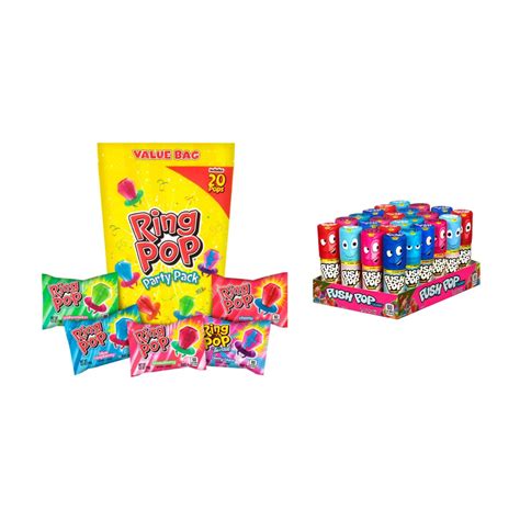 Buy Push Pop Candy 24 Count Variety Pack + Ring Pop 20 Count Lollipop ...