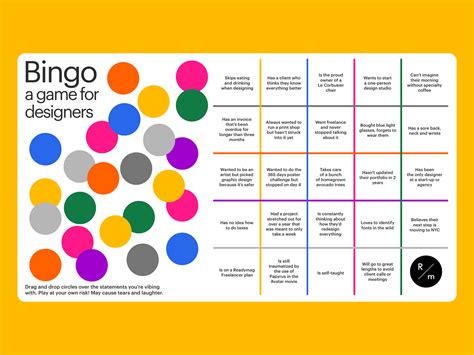 Bingo template by Tatiana Egoshina for Readymag on Dribbble