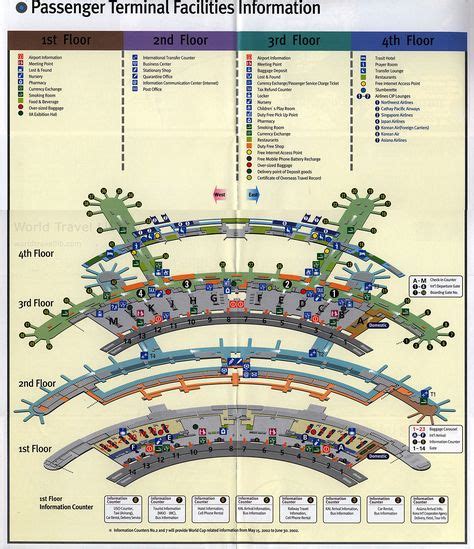 Seoul iia Incheon international airport Guide Map 2001 _2, South Korea ...