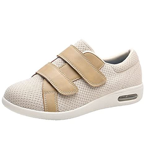 Women's Adjustable Closure Wide Width Walking Shoes | Memory Foam Arch ...